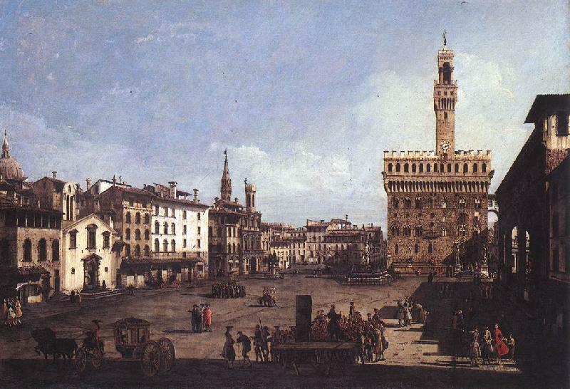 BELLOTTO, Bernardo The Piazza della Signoria in Florence oil painting image